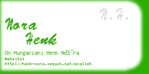 nora henk business card